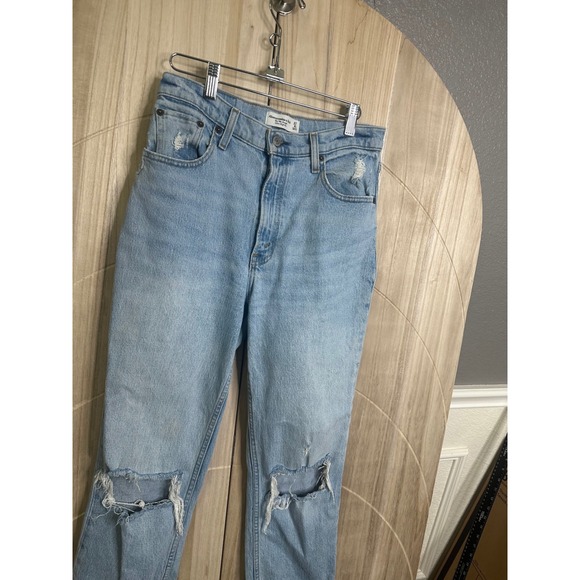 Abercrombie‎ Fitch Womens Jeans 27 Ultra High Rise Distressed 90s Straight - Picture 2 of 8